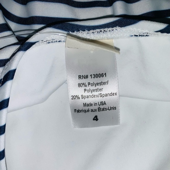 L Space Floral Bay Pamela Striped Halter Top One Piece Swimsuit Size 4 - Picture 6 of 8